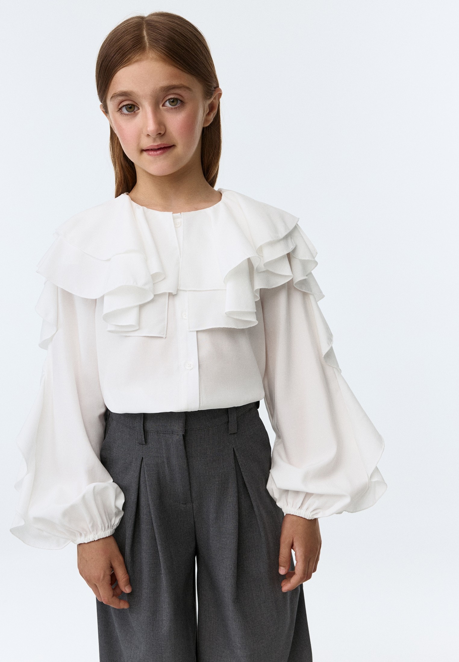 Блуза Sela School collection, цвет: белый, MP002XG044PC — купить в ...