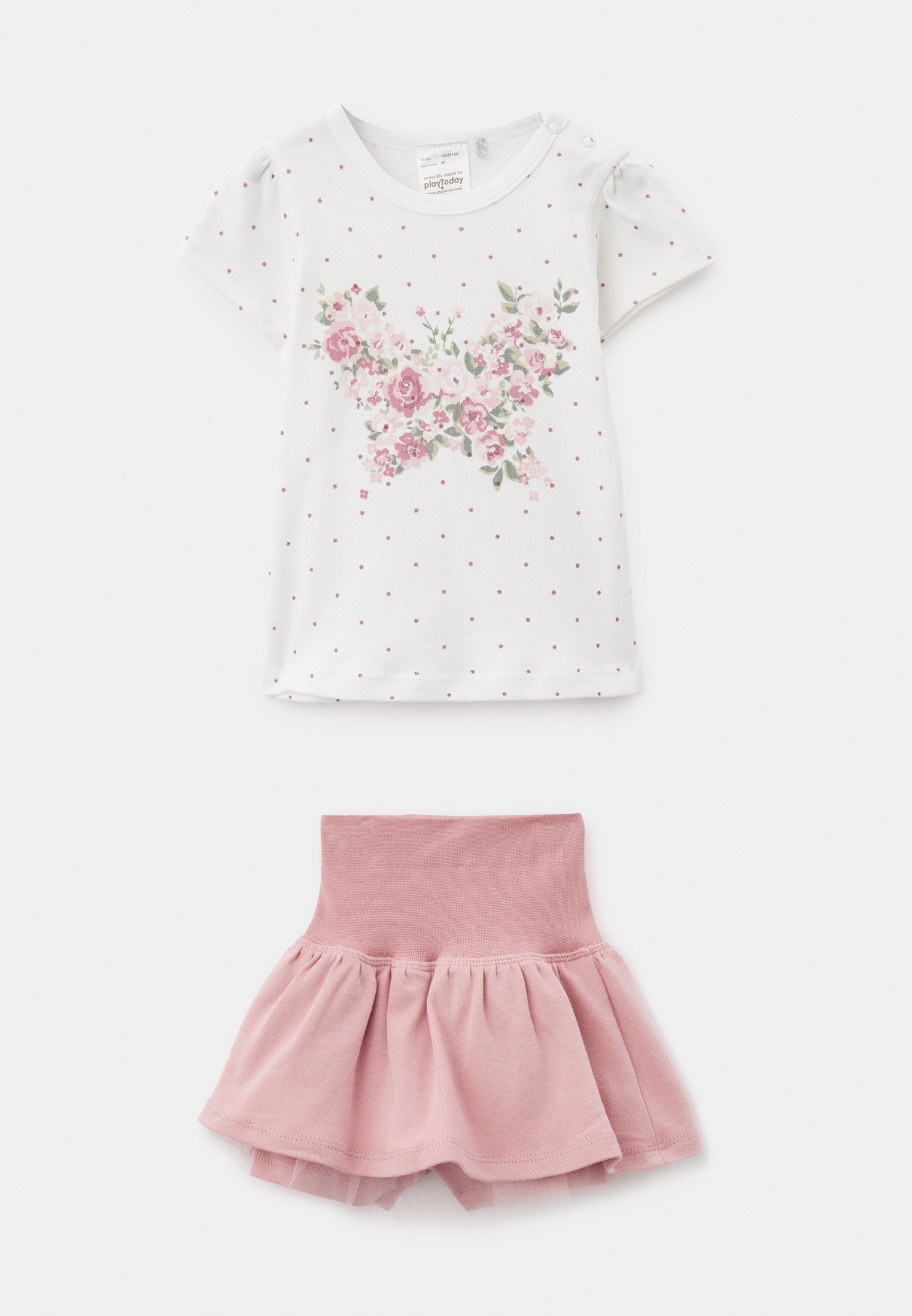 Футболка и юбка PlayToday, цвет: белый, MP002XG04U83 — купить в ...