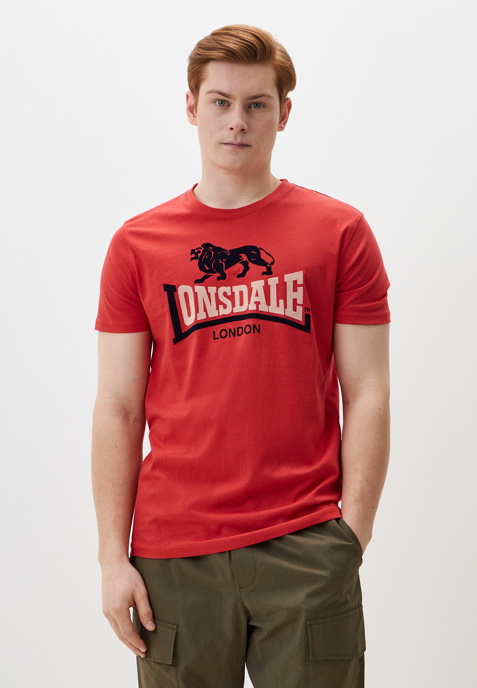 Футболка Lonsdale, цвет: красный, MP002XM00948 — купить в интернет ...