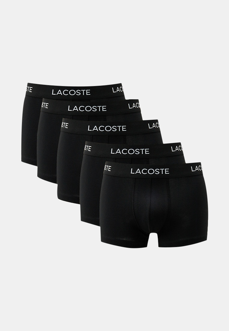 Трусы 5 шт. Lacoste Regular Fit, цвет: черный, MP002XM00G2U — купить в ...