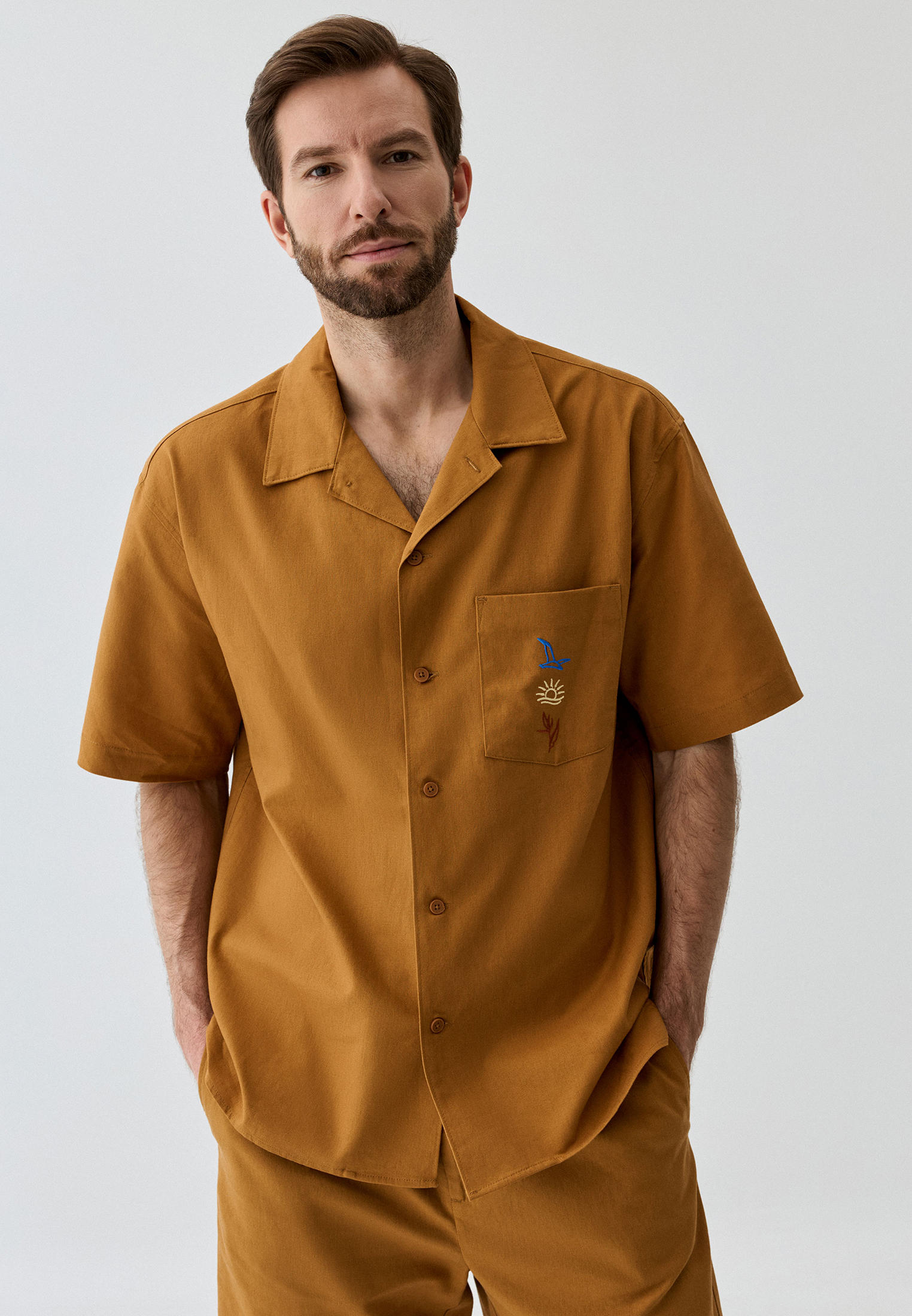 Рубашка Sela, цвет: коричневый, MP002XM00MGM — купить в интернет ...