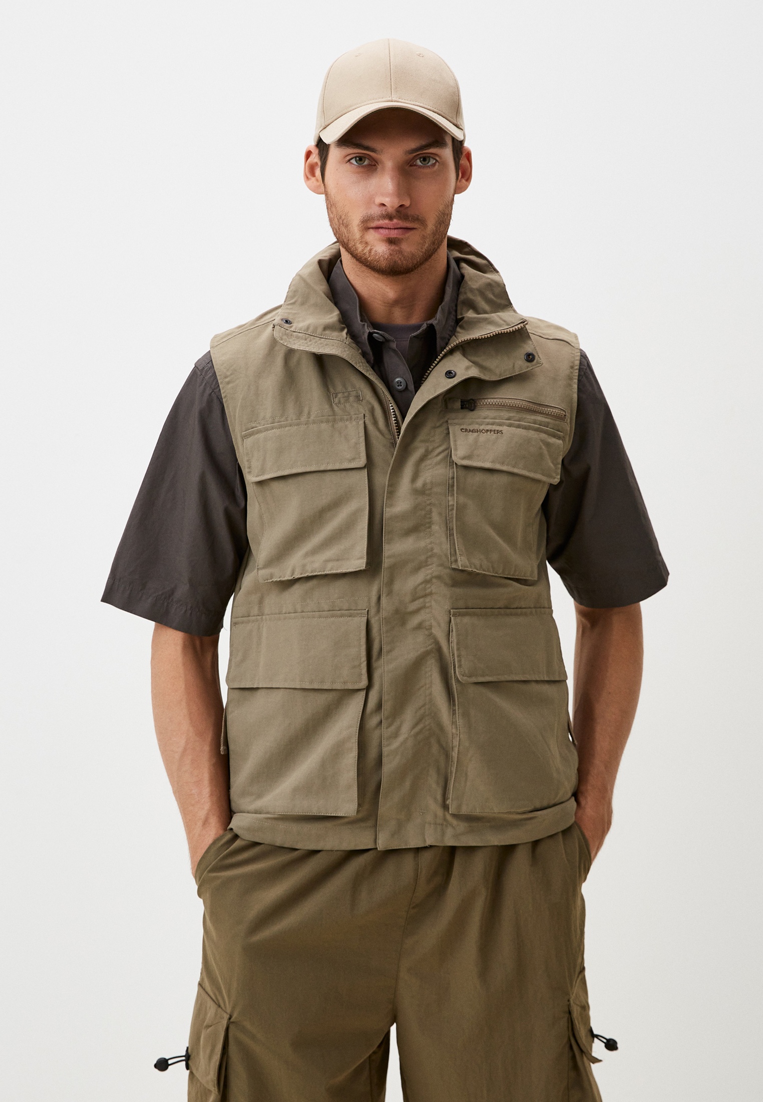 Nosilife Insect Repellent Craghoppers Shirt Beige Tan Long