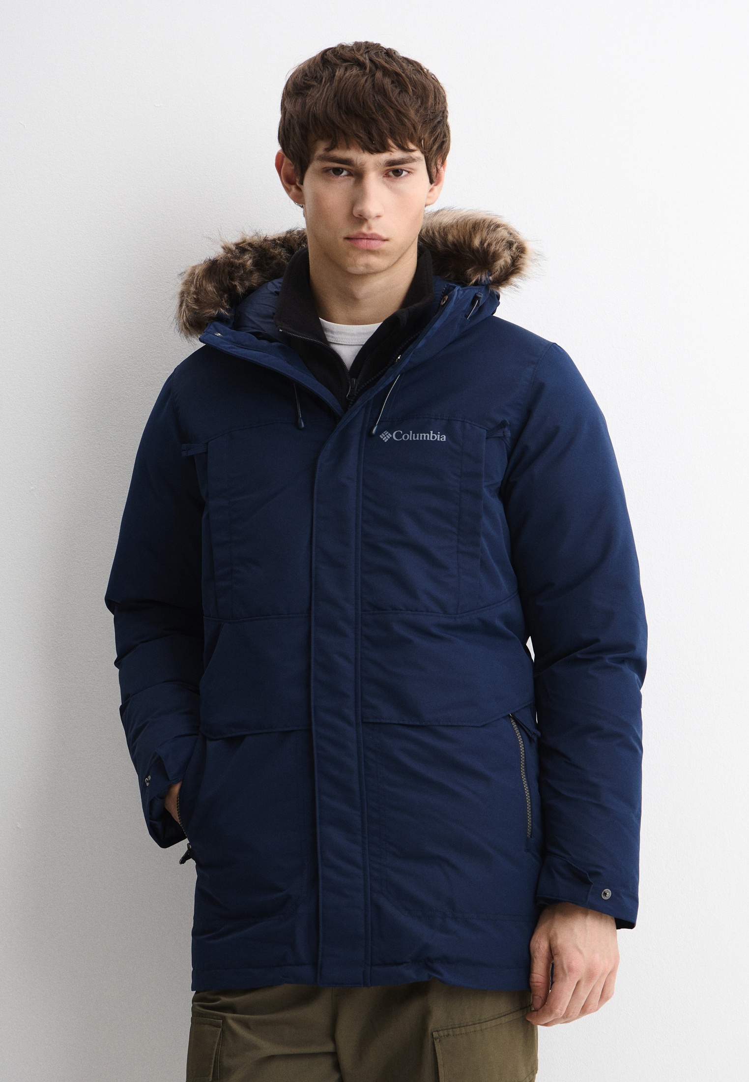 Пуховик Columbia Marquam Peak, цвет: синий, MP002XM01K60 — купить в ...