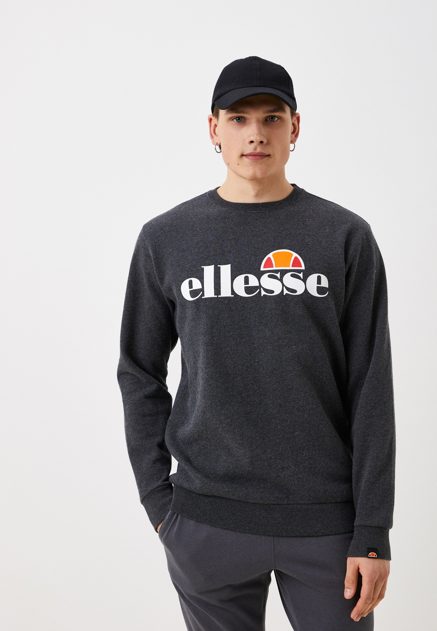 Свитшот Ellesse SL Succiso Sweatshirt DARK GREY MARL, цвет: серый ...