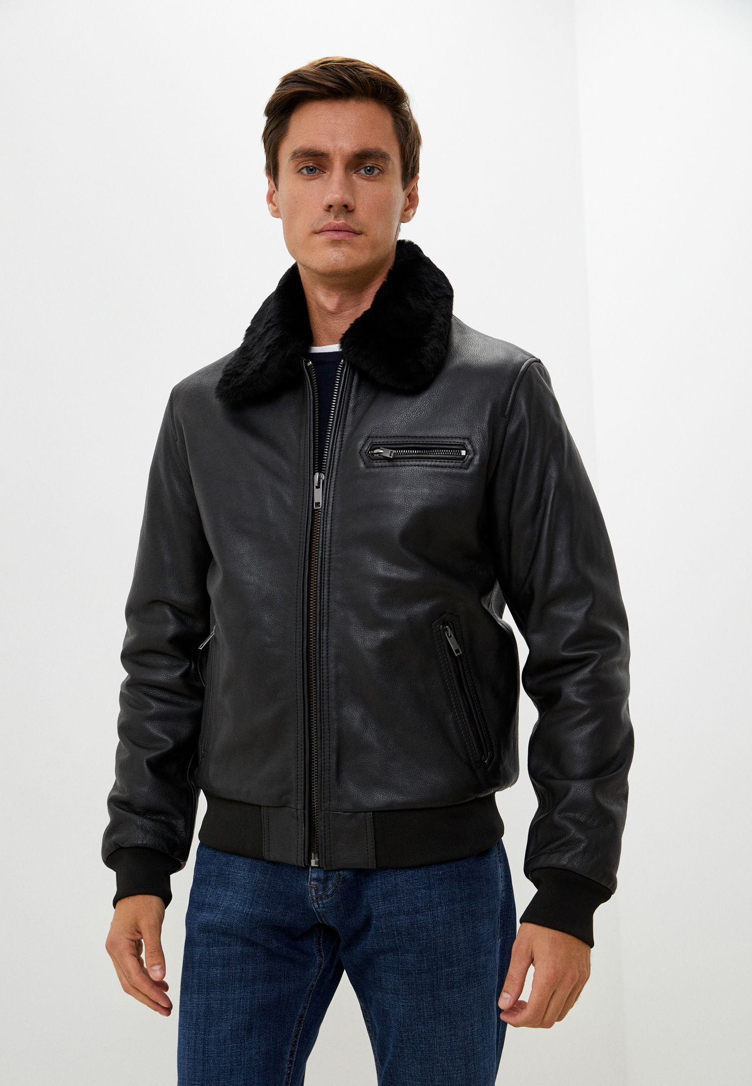 Куртка кожаная Urban Fashion for Men, цвет: черный, MP002XM08R0W ...
