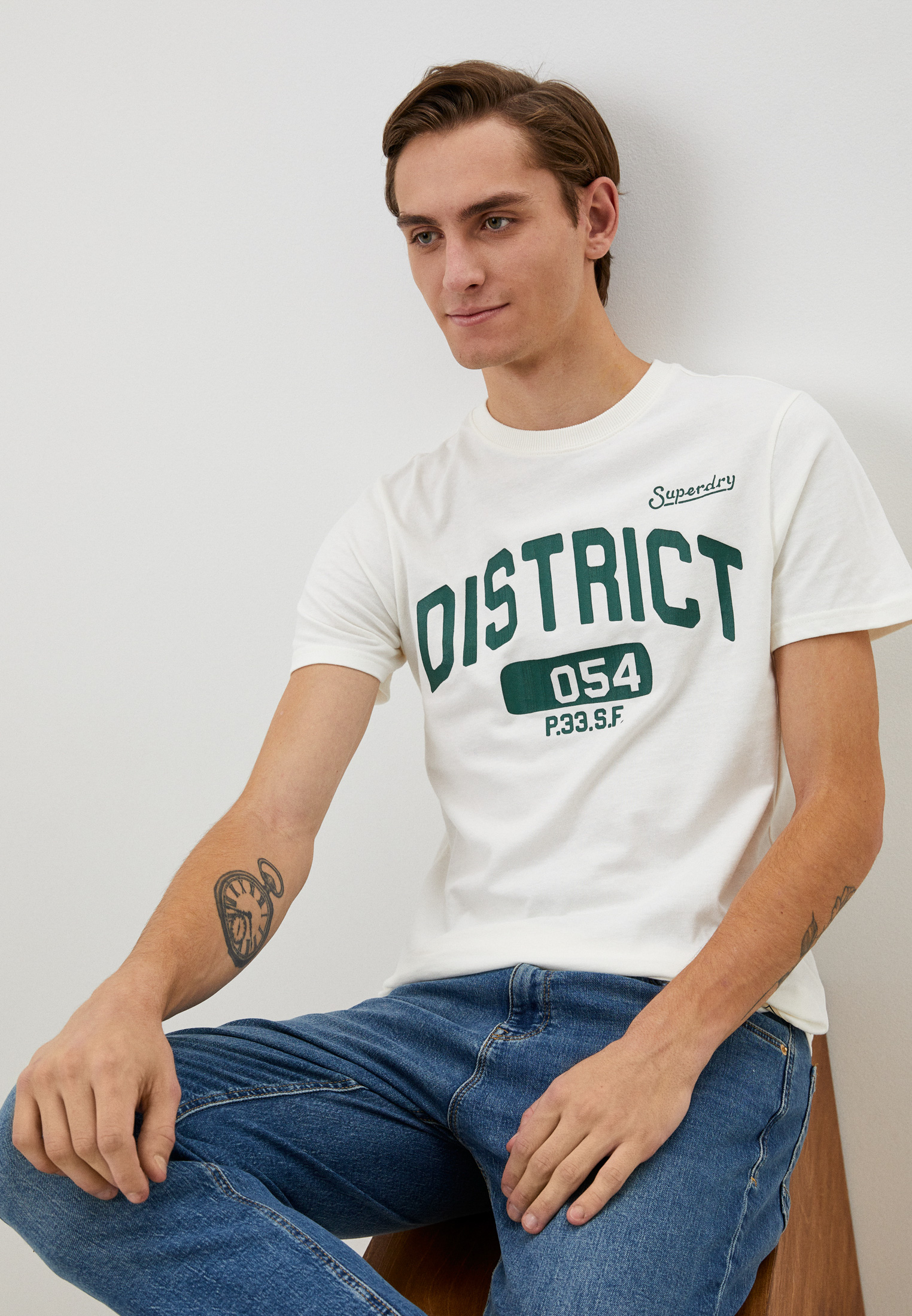Футболка Superdry VINTAGE ATHLETIC TEE, цвет: белый, MP002XM08SLC ...