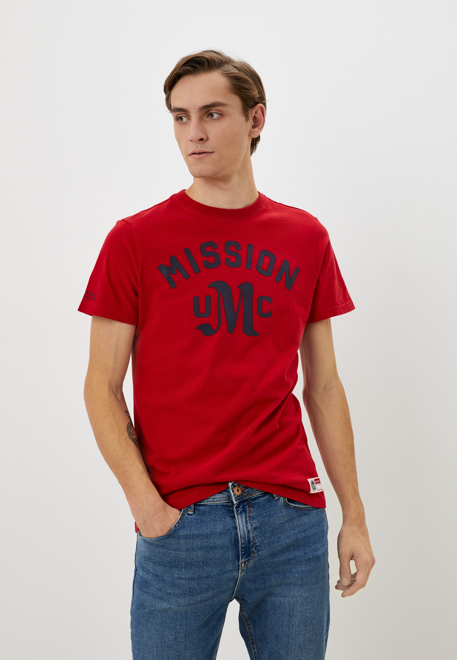 Футболка Superdry VINTAGE ATHLETIC TEE, цвет: красный, MP002XM08SLU ...