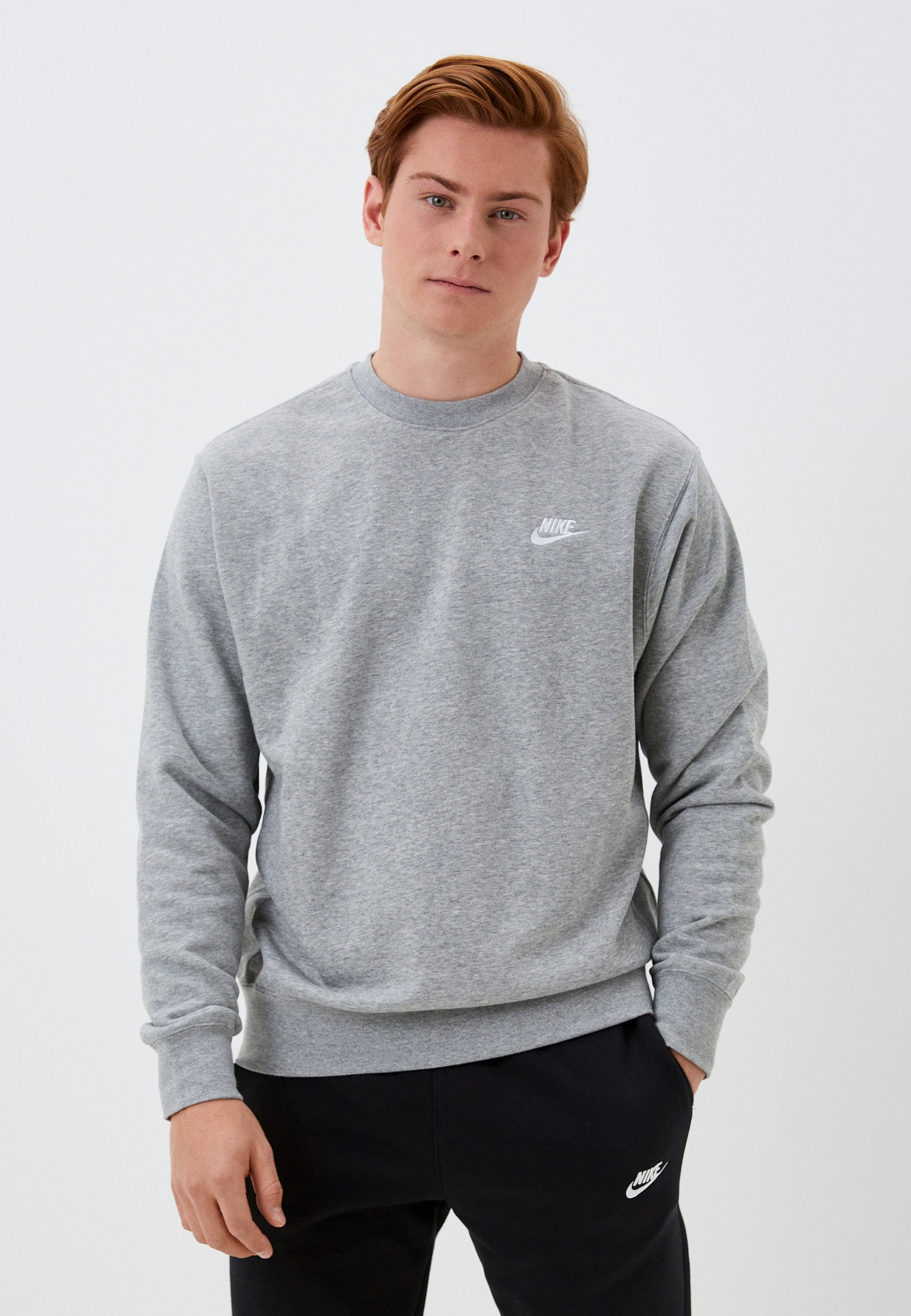Свитшот Nike Nike Sportswear Club, цвет: серый, MP002XM0AZOQ — купить в ...