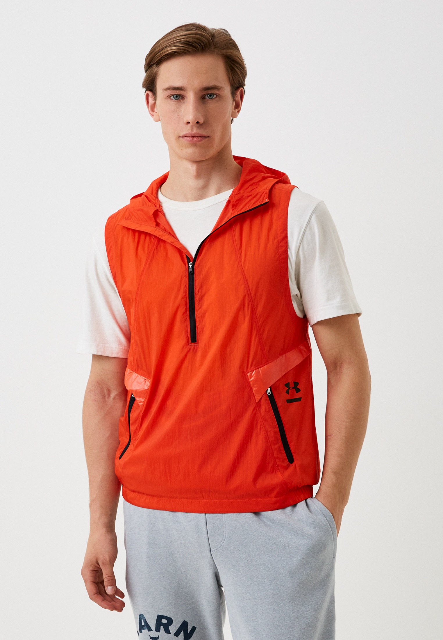 Жилет спортивный Under Armour Perpetl Vest-RED, цвет: оранжевый ...