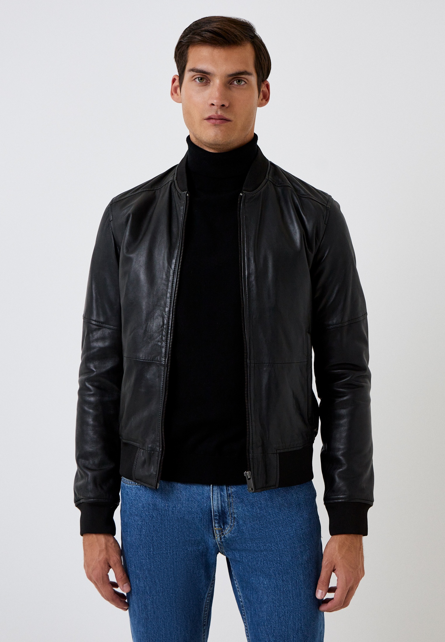 Куртка кожаная Urban Fashion for Men, цвет: черный, MP002XM0B45T ...