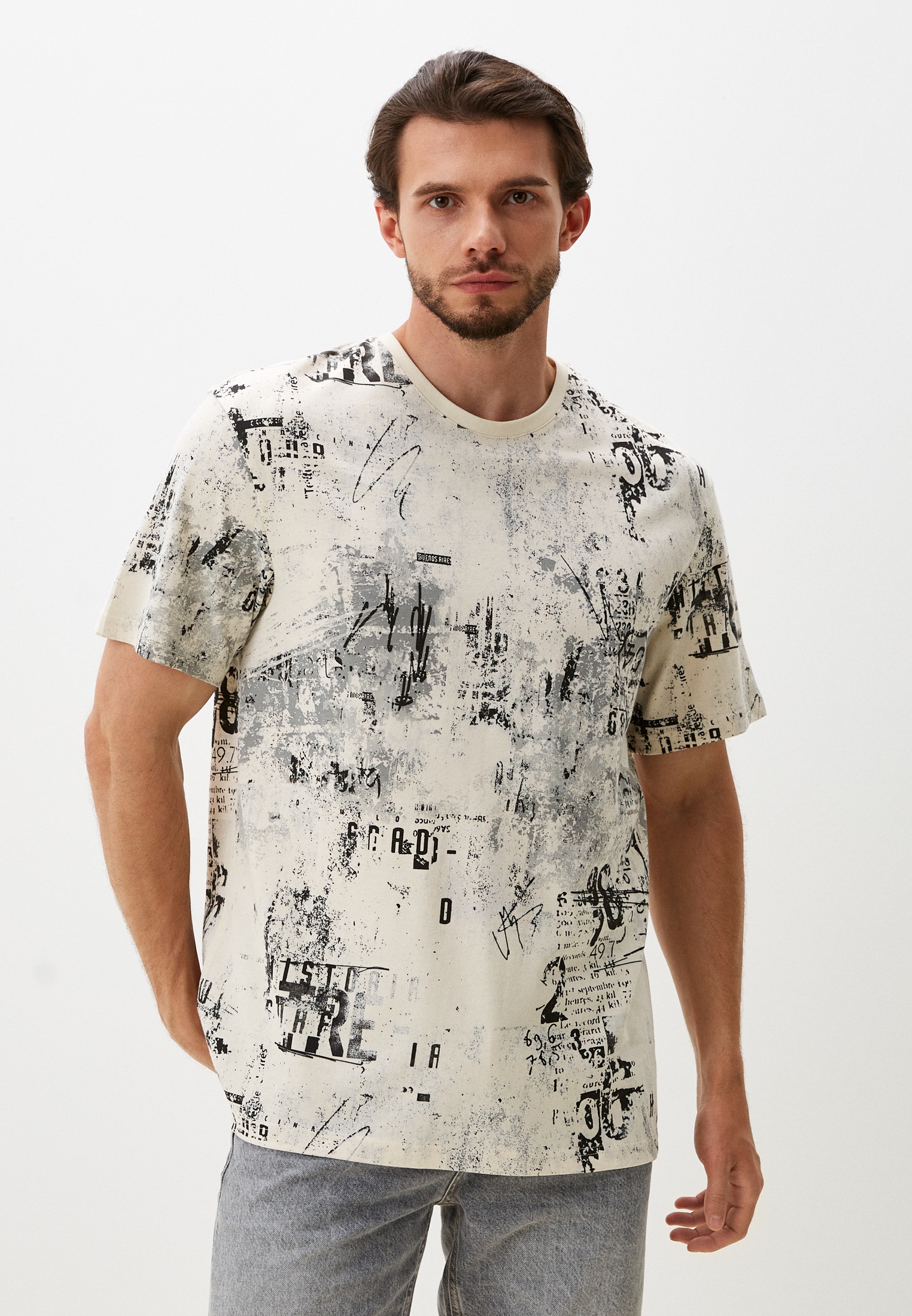 Футболка Befree Man Casual, цвет: бежевый, MP002XM0B842 — купить в ...