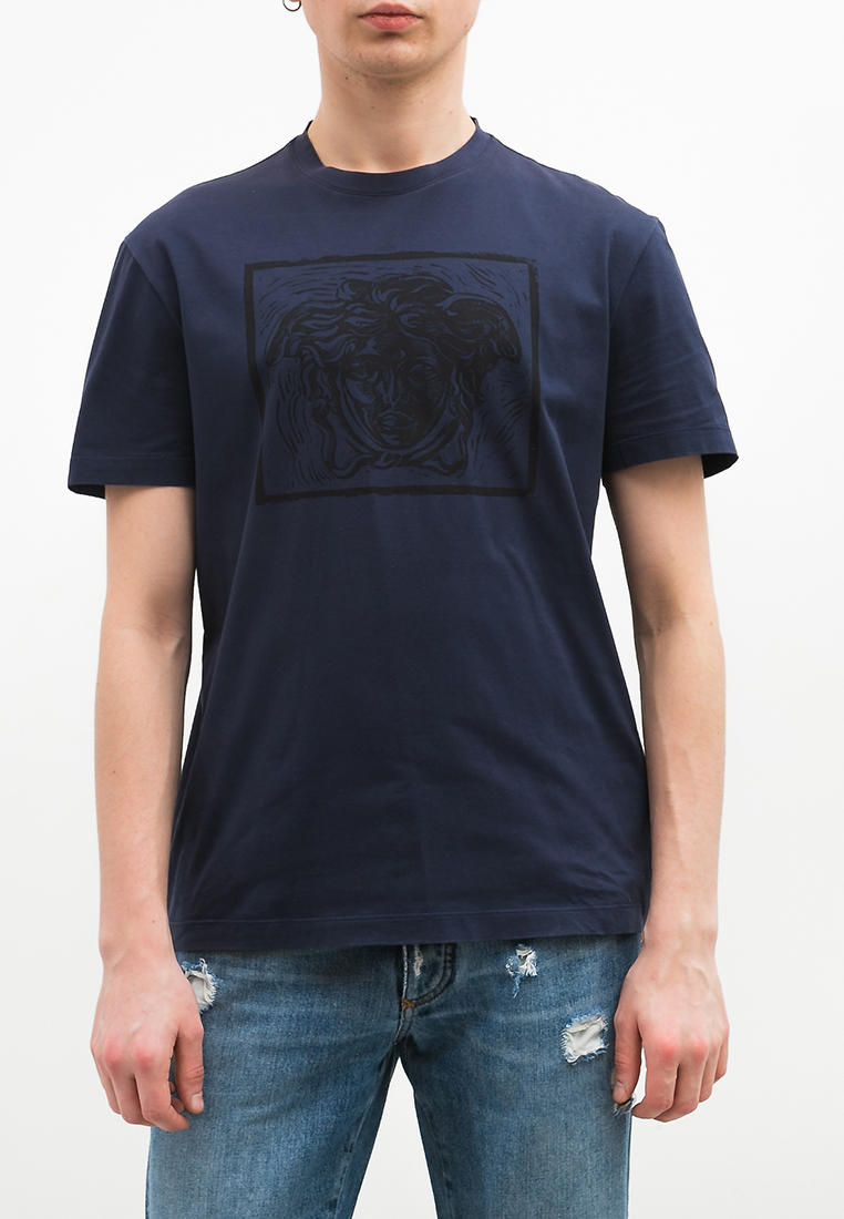 Футболка Versace Resale, цвет: синий, MP002XM0B8F1 — купить в интернет ...
