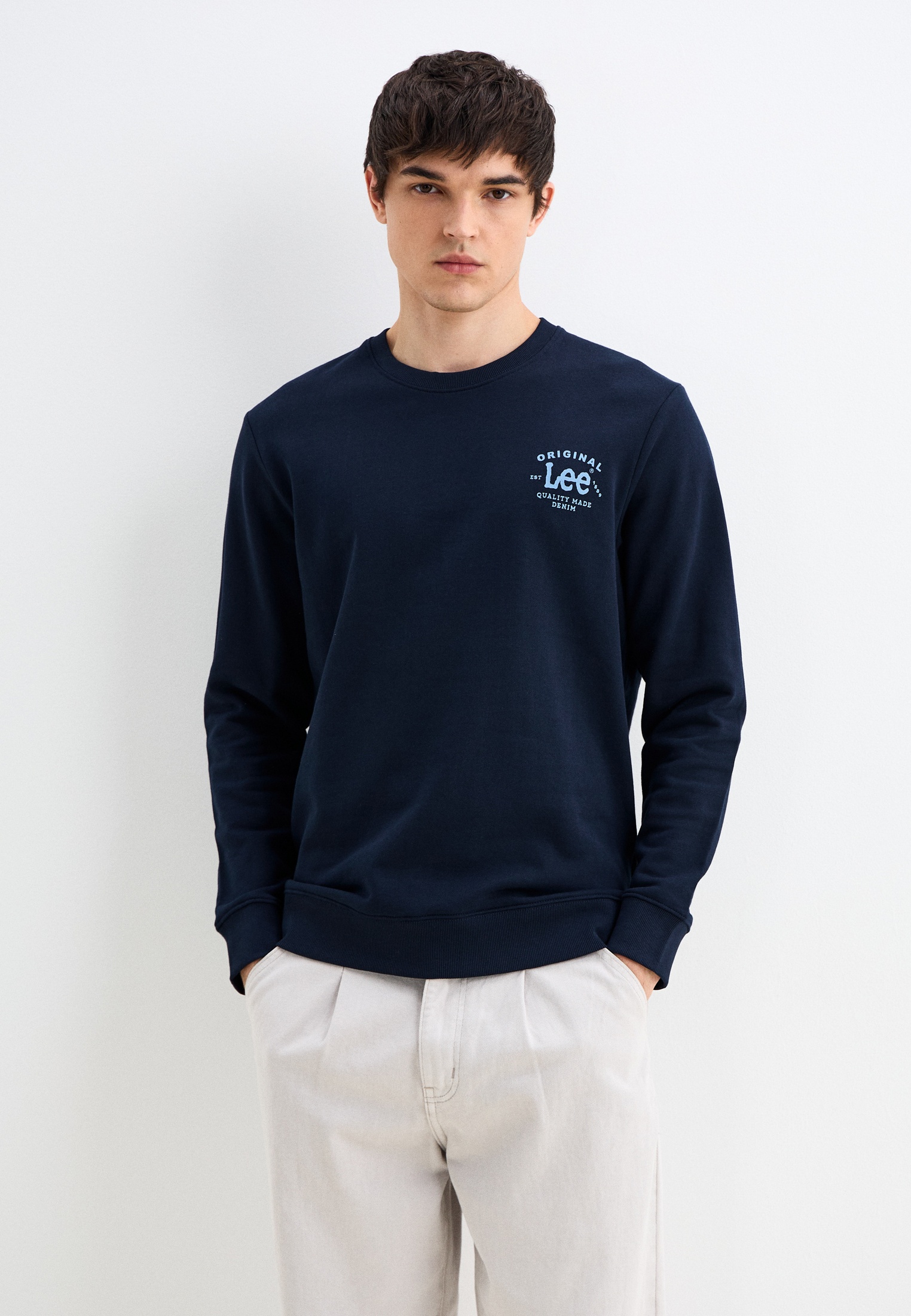 Buzo Hombre basic crew logo sws azul eléctrico SS3 - Ecuador