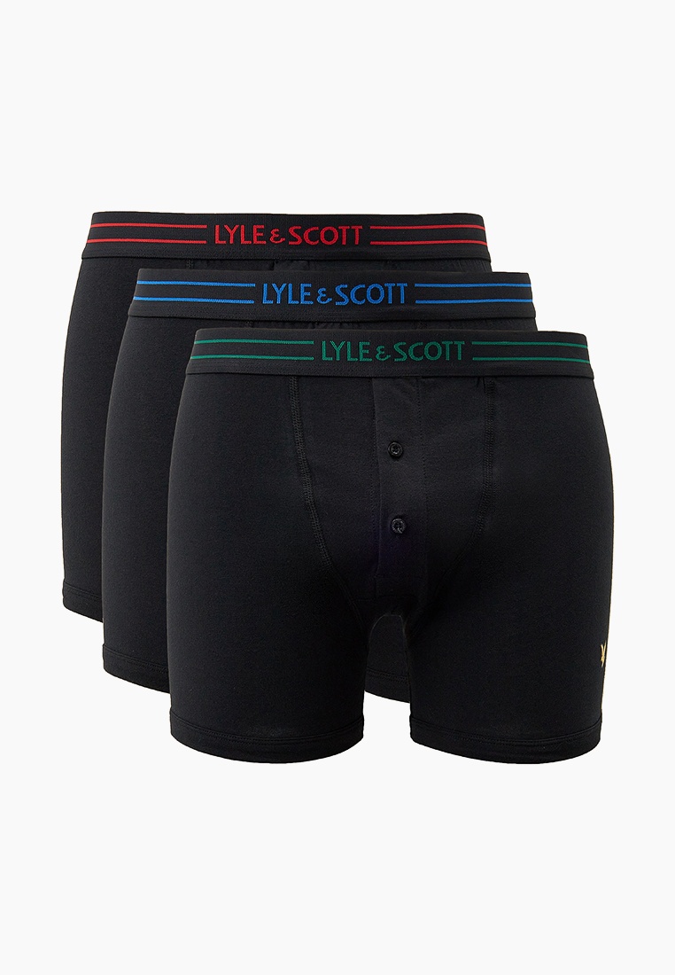 Трусы 3 шт. Lyle & Scott, цвет: черный, MP002XM0VAAD — купить в ...