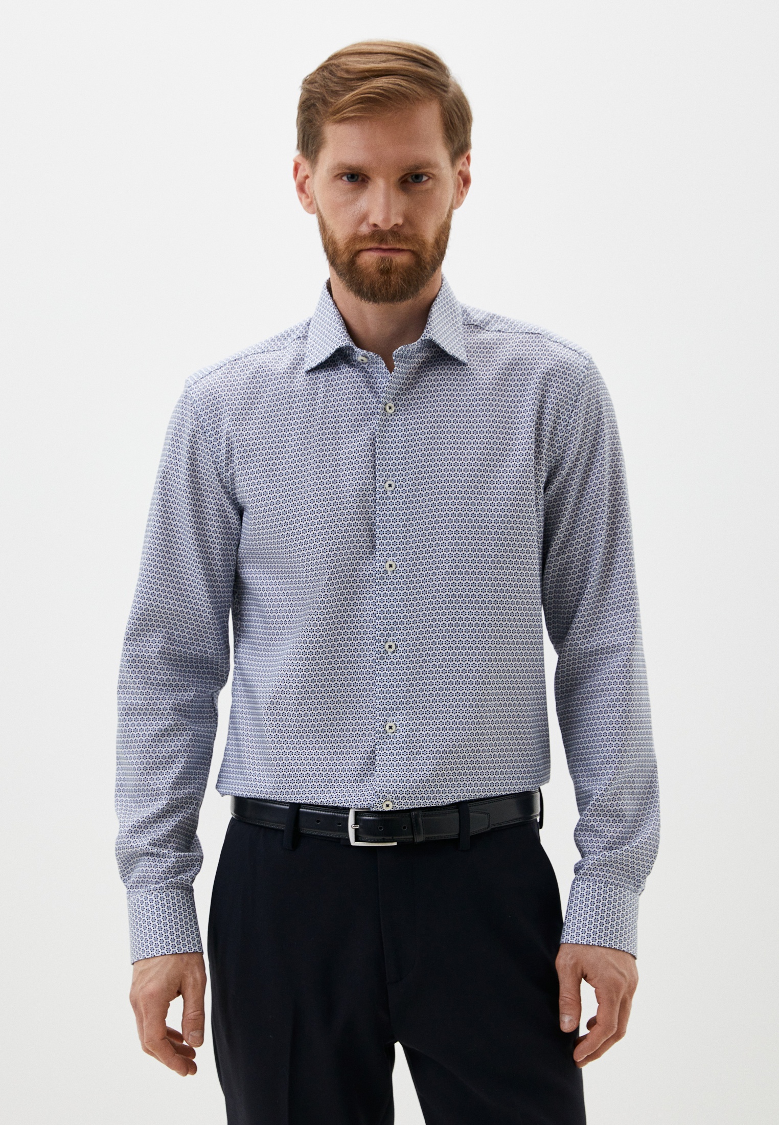 Рубашка Eterna Slim-fit, цвет: синий, MP002XM0VBOV — купить в интернет ...