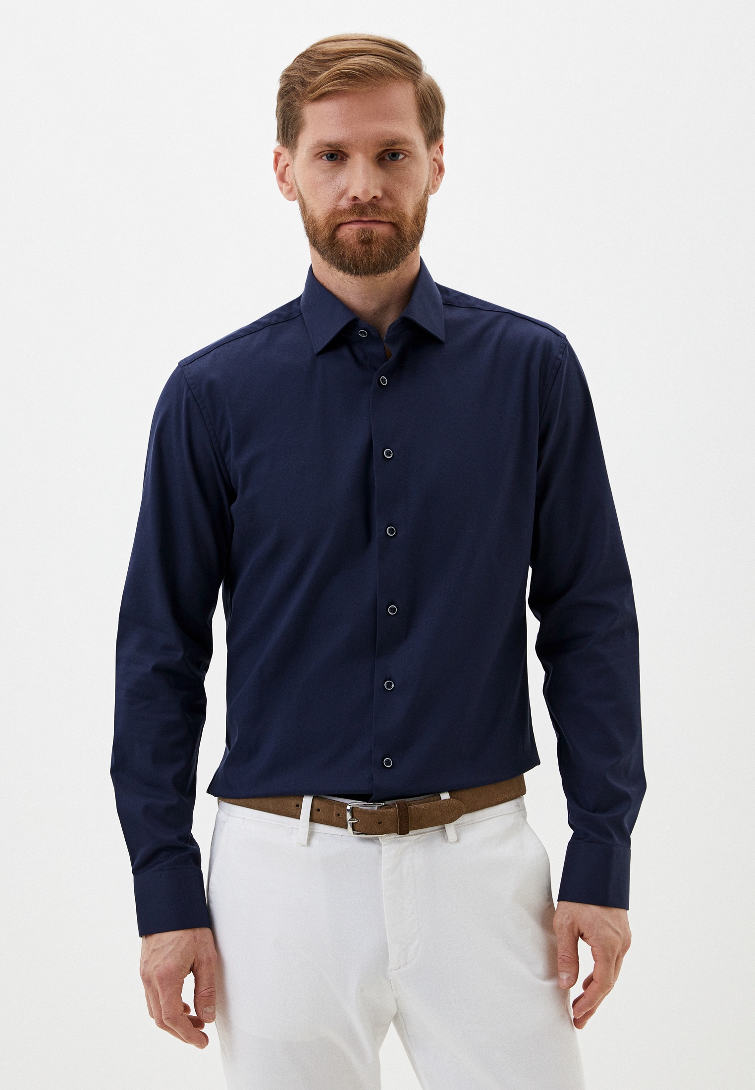 Рубашка Eterna Slim-fit, цвет: синий, MP002XM0VBOW — купить в интернет ...