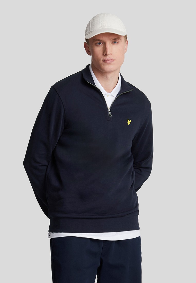 Олимпийка Lyle & Scott Loopback Quarter Zip Sweat, цвет: синий ...