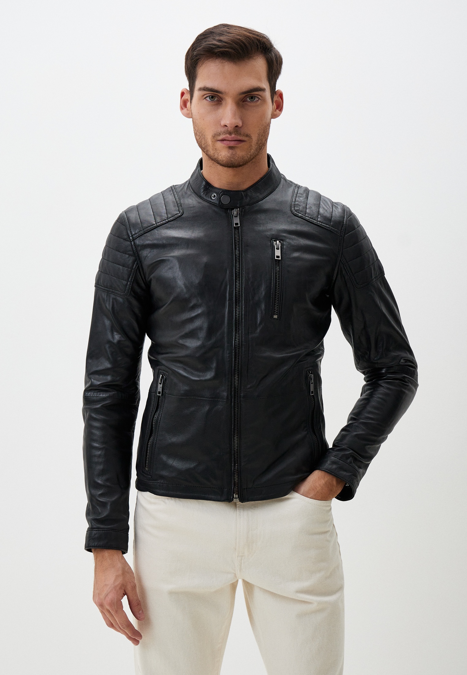 Куртка кожаная Urban Fashion for Men, цвет: черный, MP002XM0VHNK ...