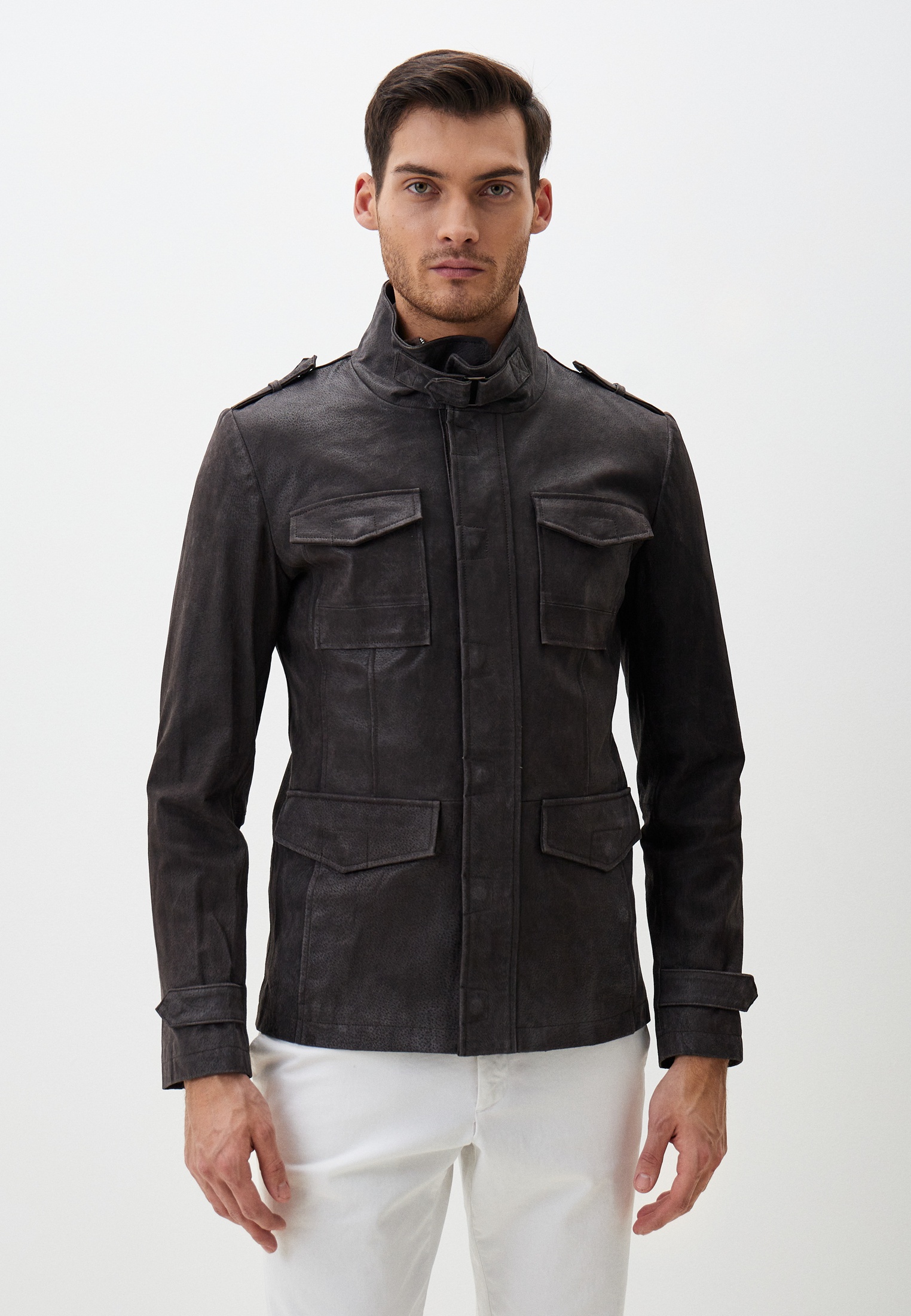 Куртка кожаная Urban Fashion for Men, цвет: коричневый, MP002XM0VHY2 ...