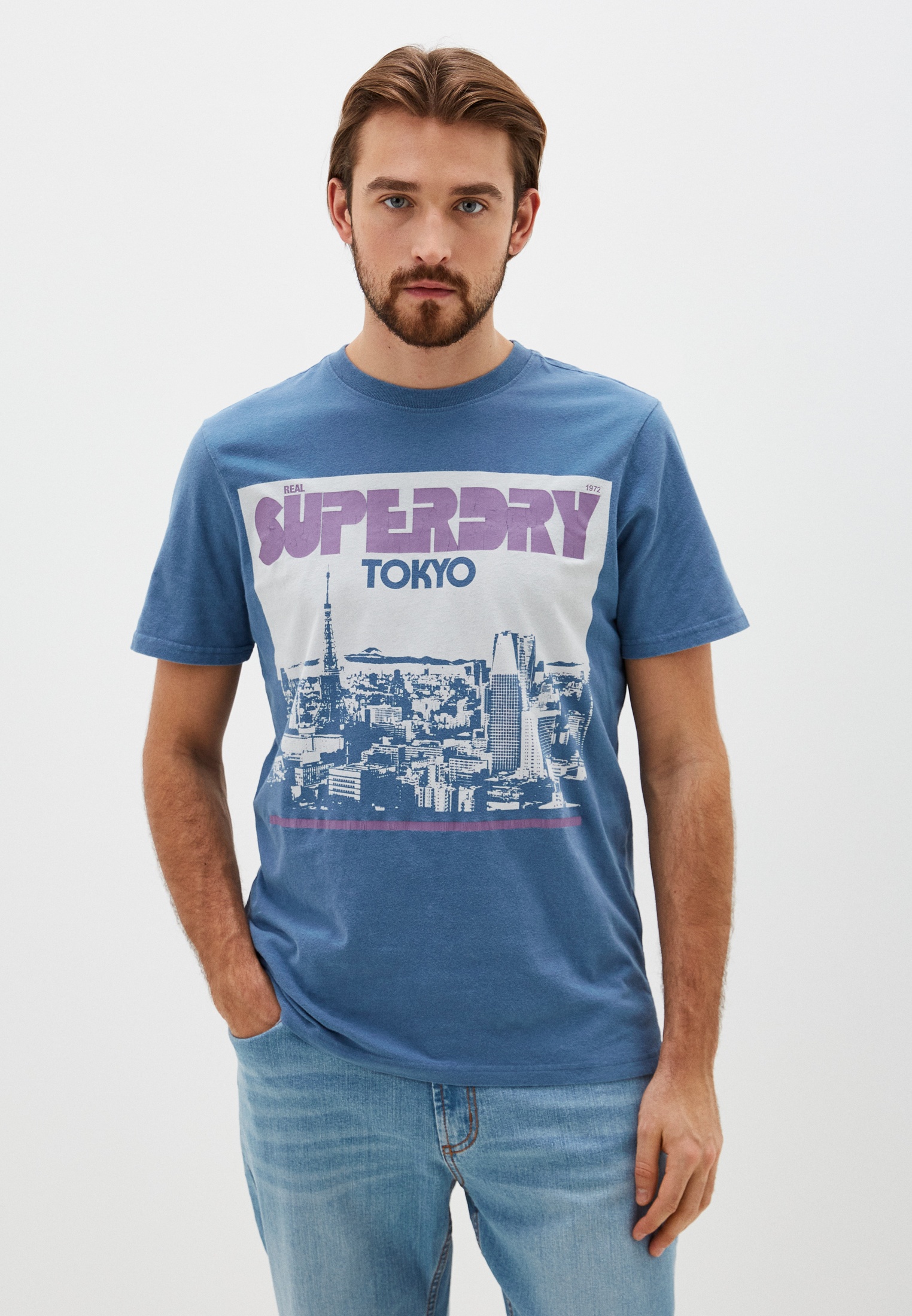 Футболка Superdry VINTAGE PHOTOGRAPHIC TEE, цвет: синий, MP002XM0VJMY ...