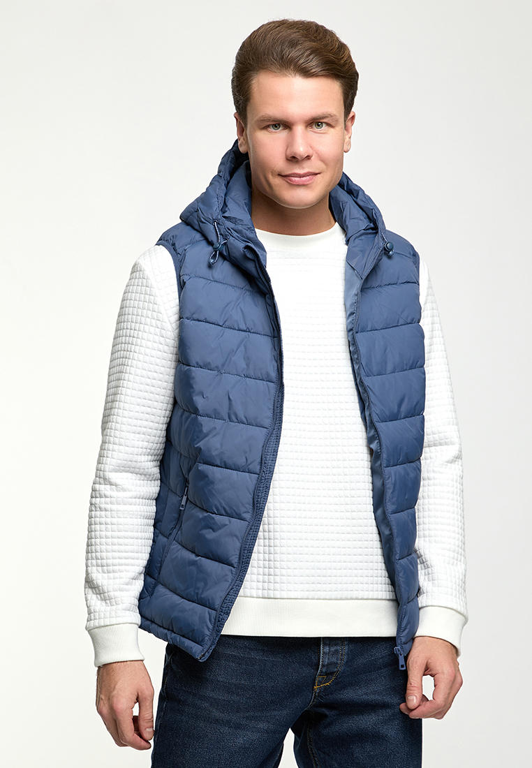 Жилет утепленный oodji, цвет: синий, MP002XM12EHE — купить в интернет ...