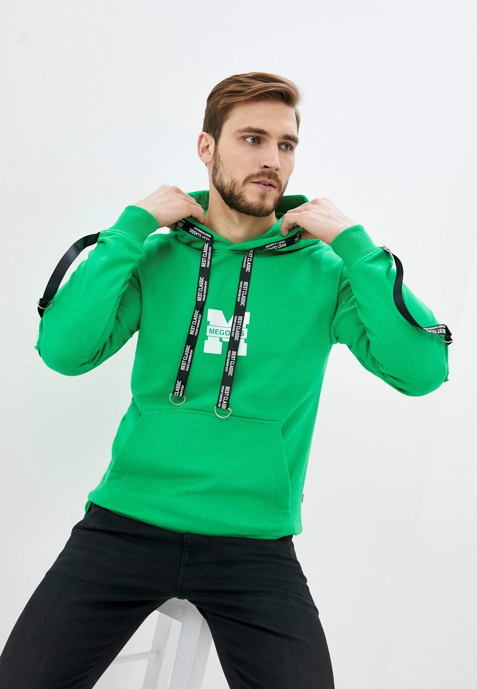 Купить Зеленый Худи Мужской