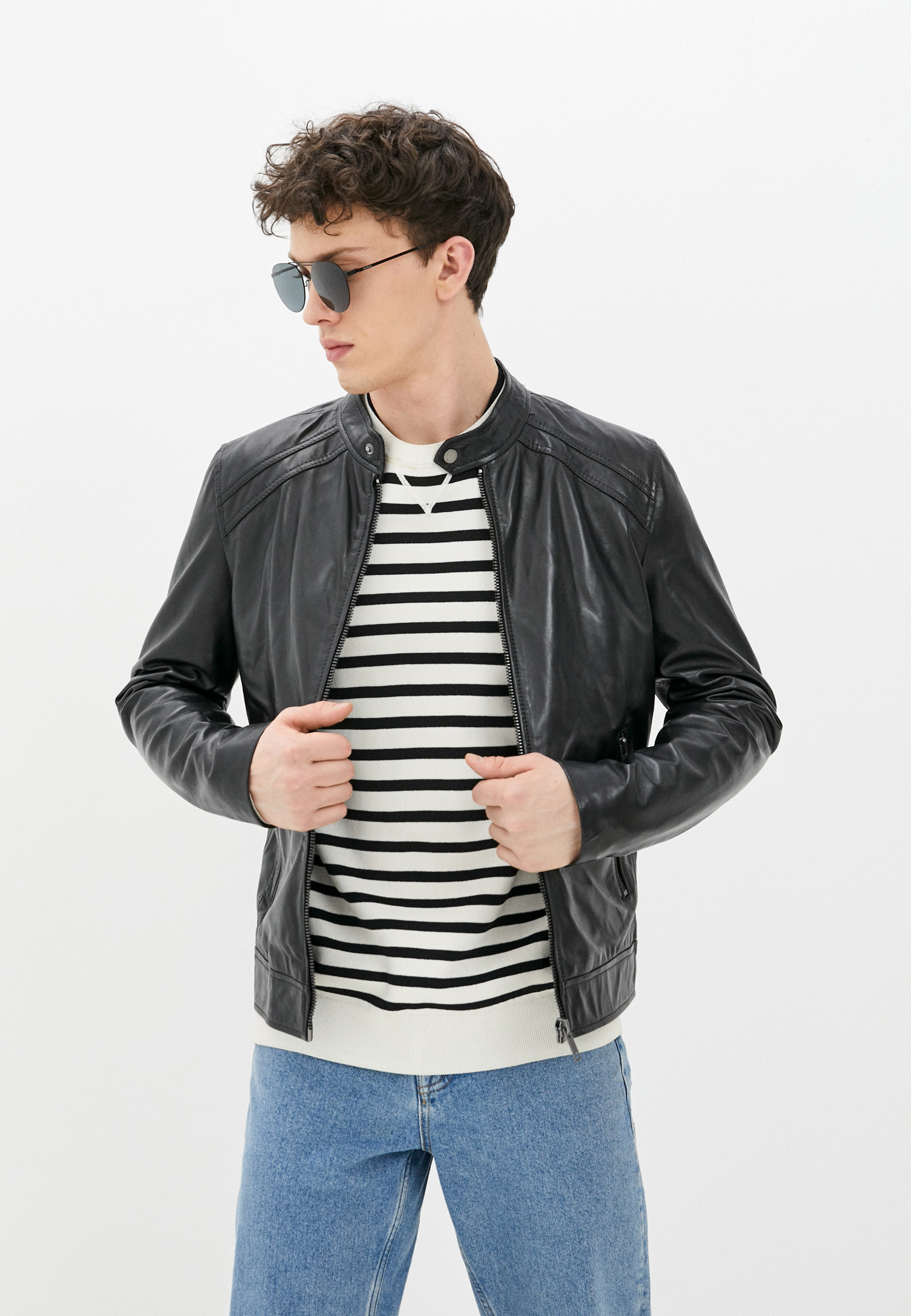Куртка кожаная Urban Fashion for Men PN025S6, цвет: черный, MP002XM1HDW4 — купить в интернет-магазине Lamoda