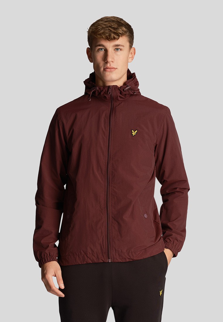 Ветровка Lyle & Scott Zip Through Hooded Jacket, цвет: бордовый ...