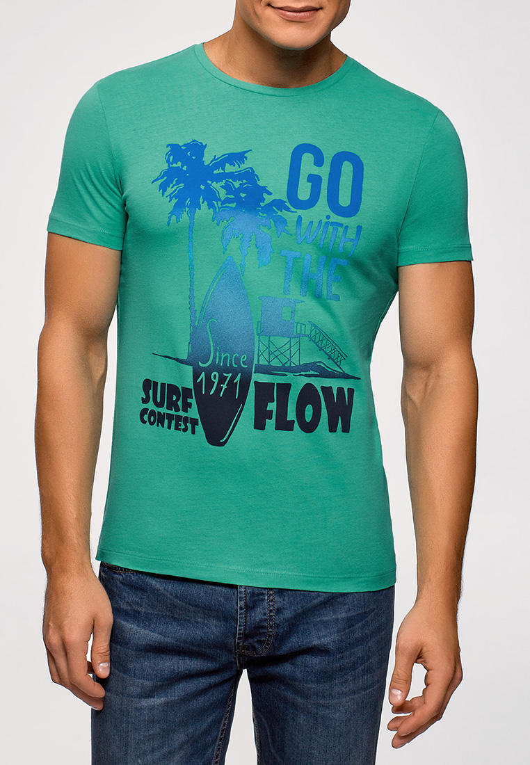 Футболка oodji, цвет: зеленый, MP002XM1HIPB — купить в интернет ...