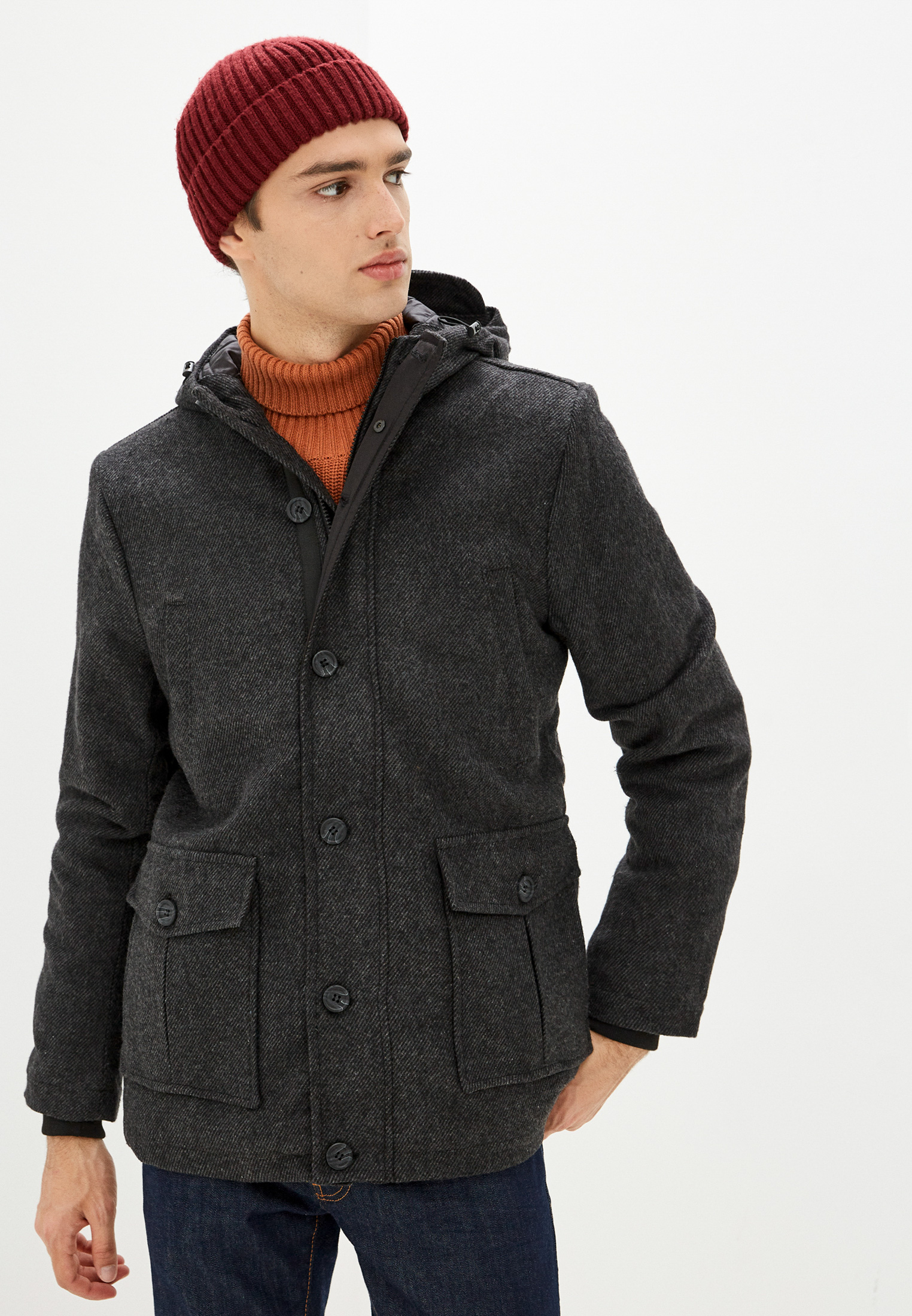 Куртка утепленная DeFacto, цвет: серый, MP002XM1HQZX — купить в интернет-магазине Lamoda