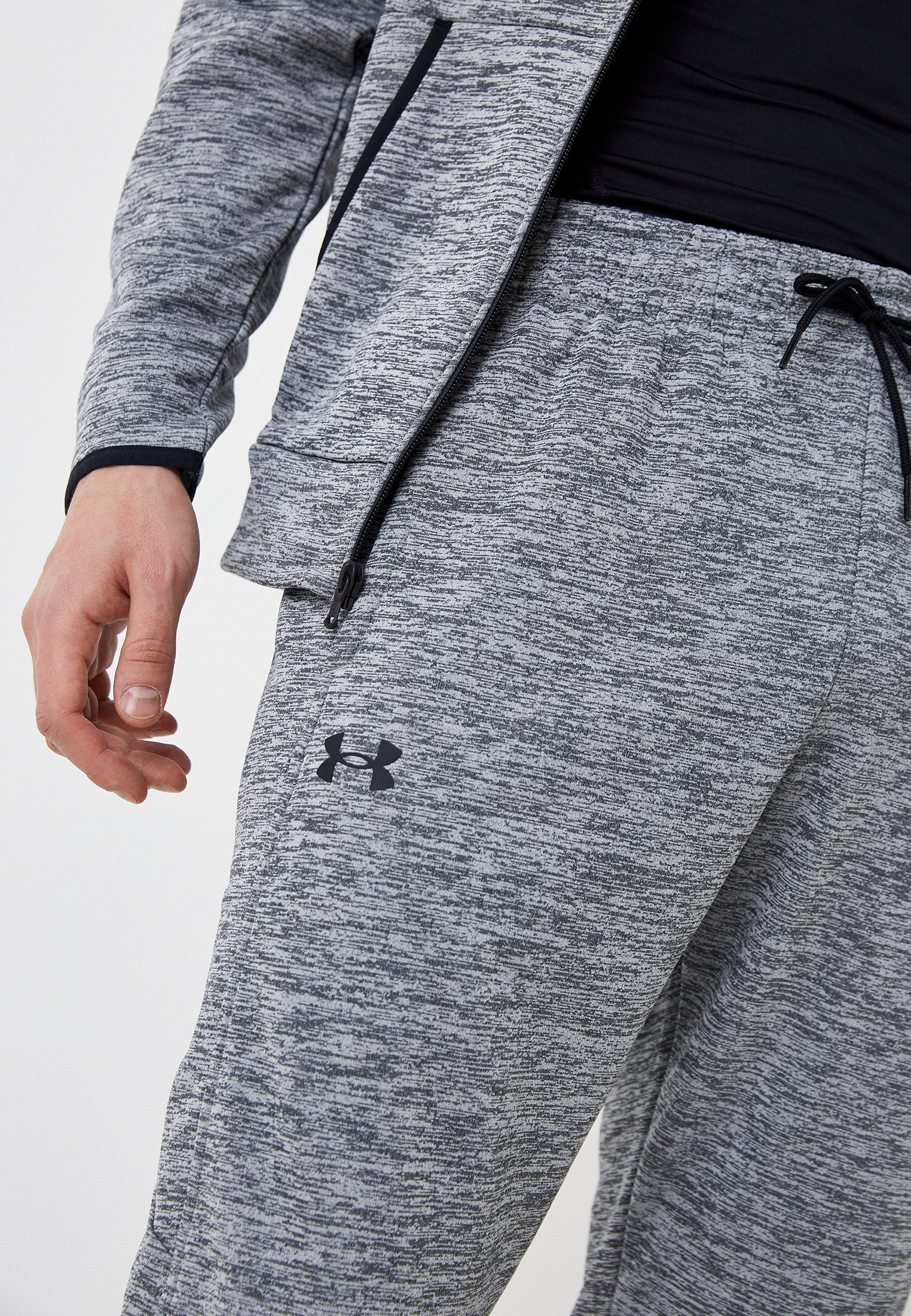Under Armour Fleece Twist Golf Hoodie - Halo Grey/White/Black Under Armour Fleece Twist Golf Hoodie - Halo Grey/White/Black
