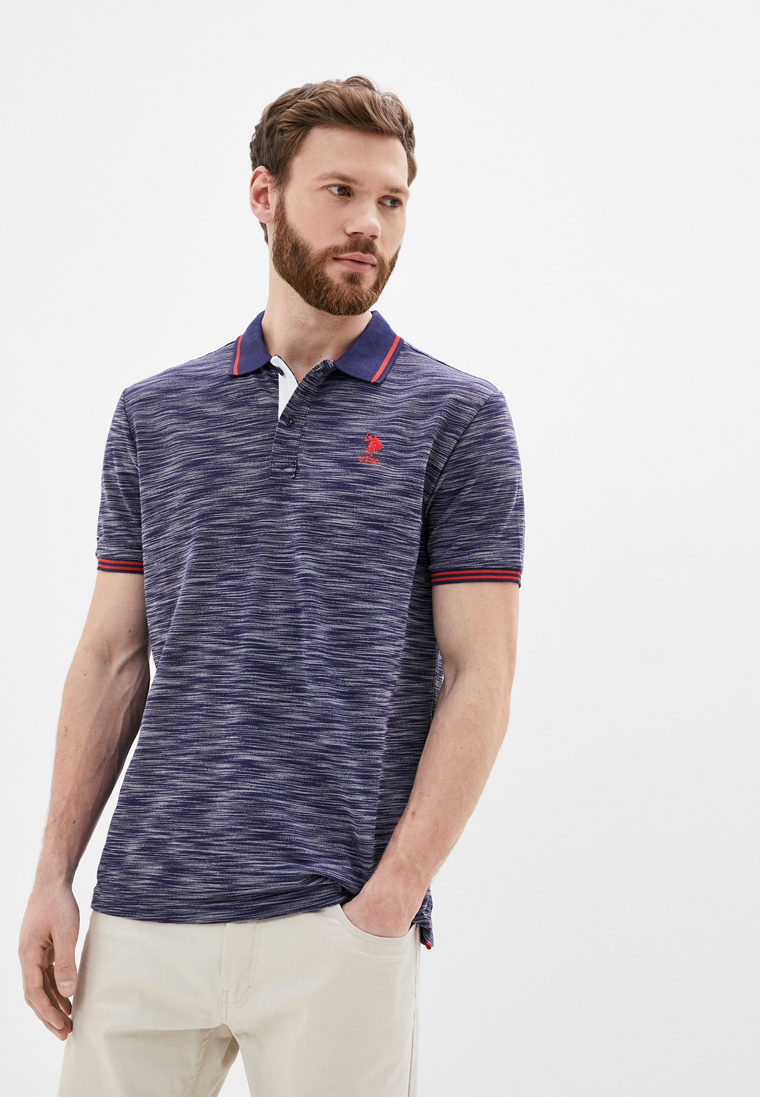 Поло U.S. Polo Assn., цвет: синий, MP002XM1K89F — купить в интернет ...