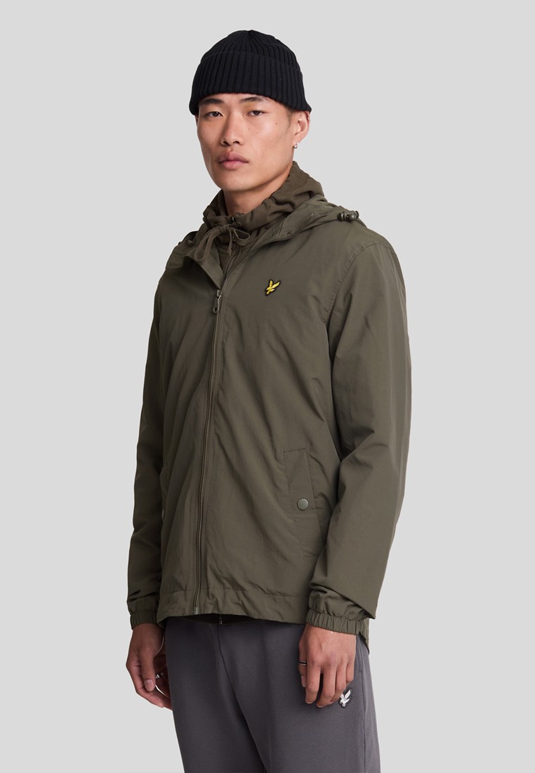 Ветровка Lyle & Scott Zip Through Hooded Jacket, цвет: хаки ...