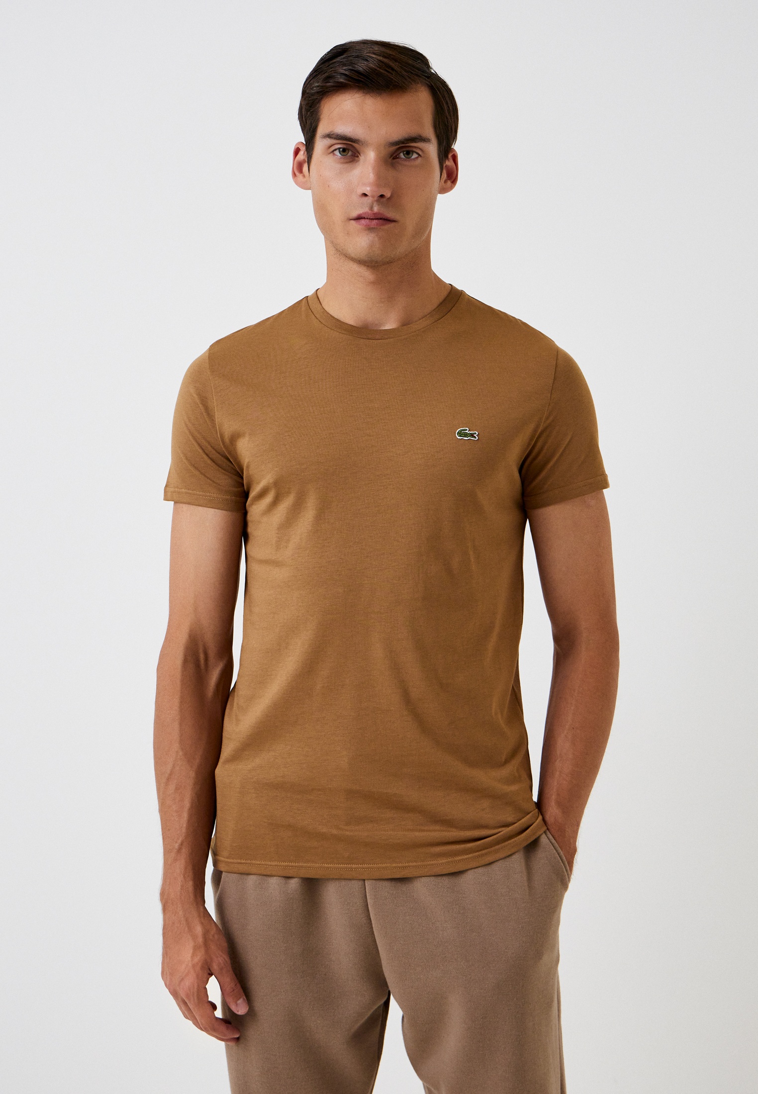 Футболка Lacoste, цвет: коричневый, MP002XM1U8VN — купить в интернет ...