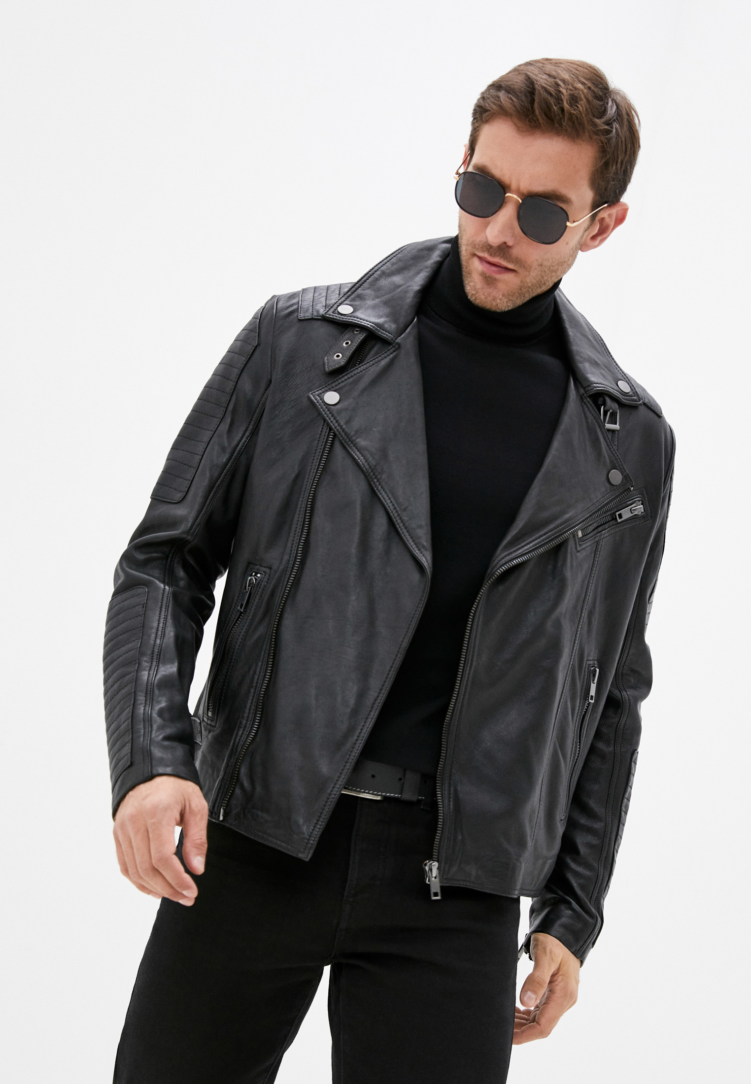 Куртка кожаная Urban Fashion for Men, цвет: черный, MP002XM1ZCK5 — купить в интернет-магазине Lamoda