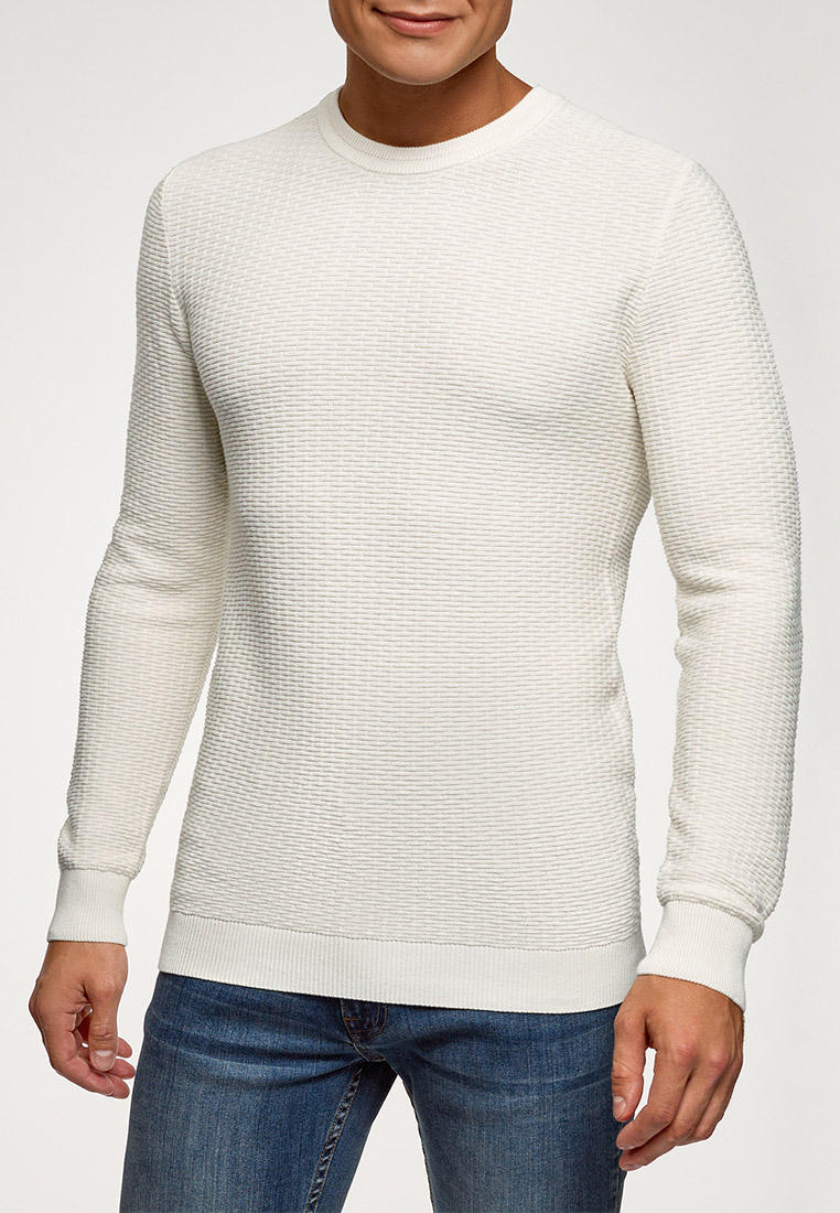 Белый мужской пуловер