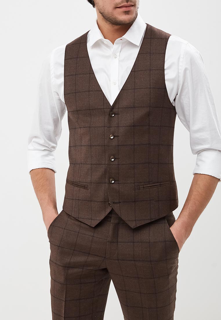 Купить Мужскую Жилетку Коричневую