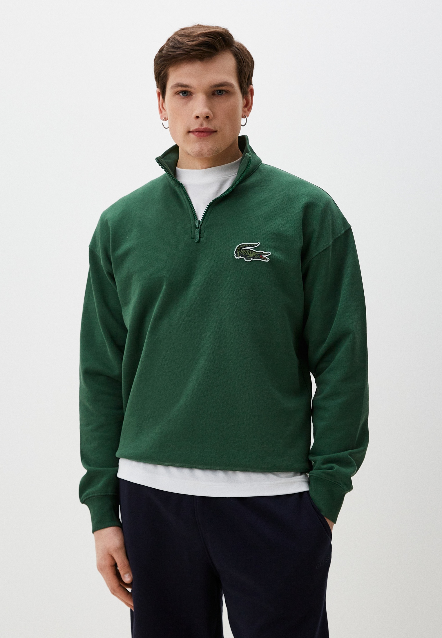 Олимпийка Lacoste Loose Fit, цвет: зеленый, MP002XM2544N — купить в ...