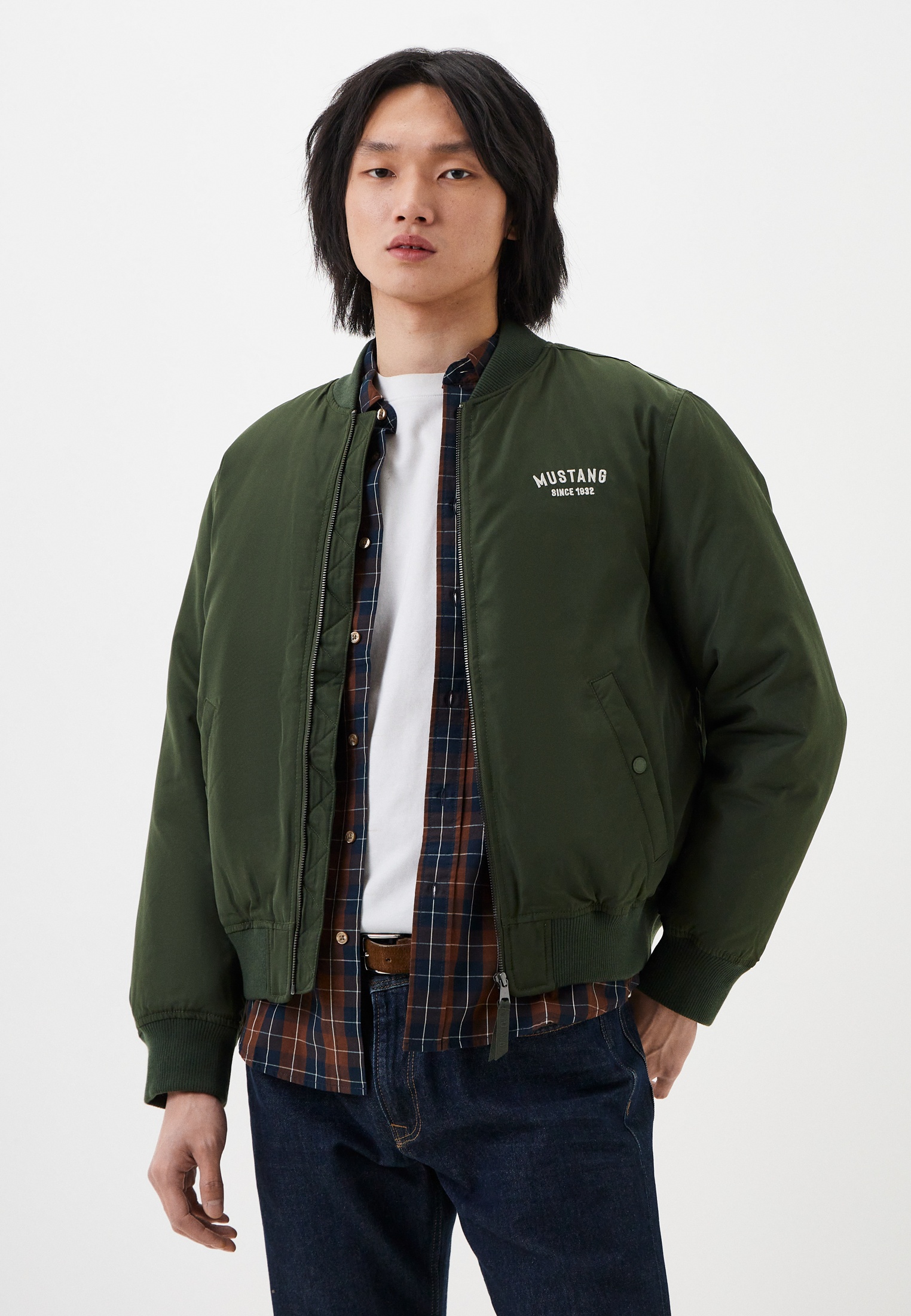 Куртка утепленная Mustang Style Daniel Bomber AW, цвет: хаки