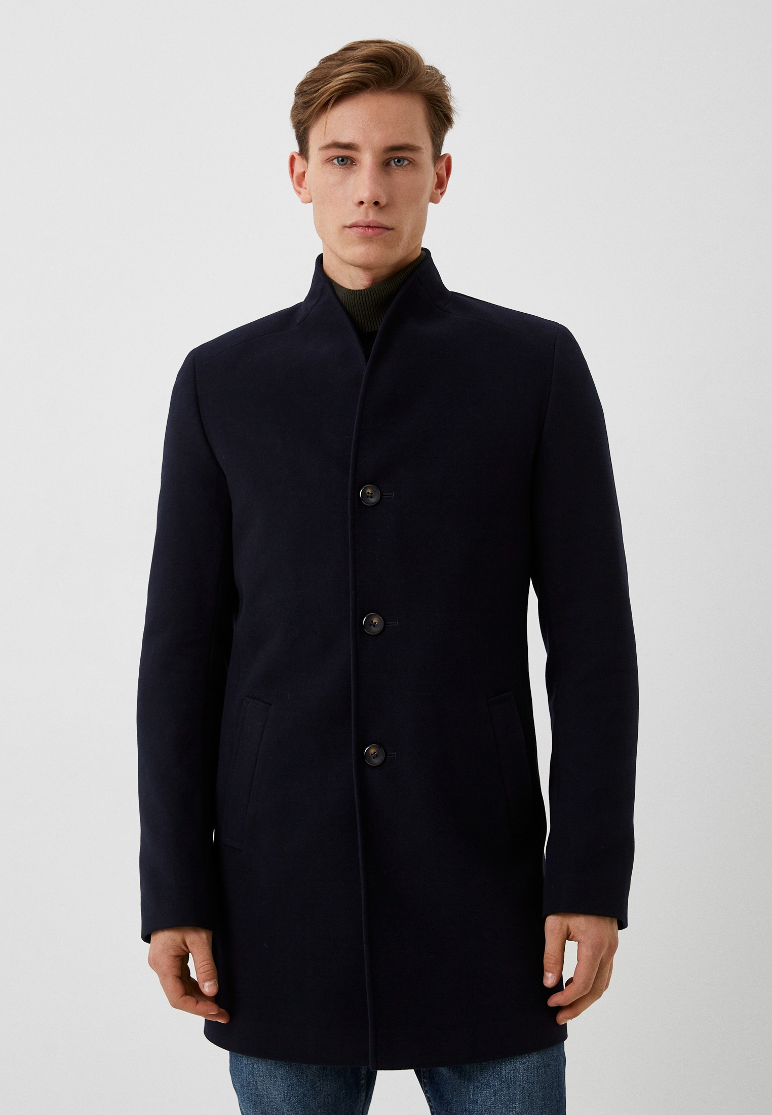 Пальто однобортное Berkytt, цвет: синий, MP002XM256FS — купить в ...