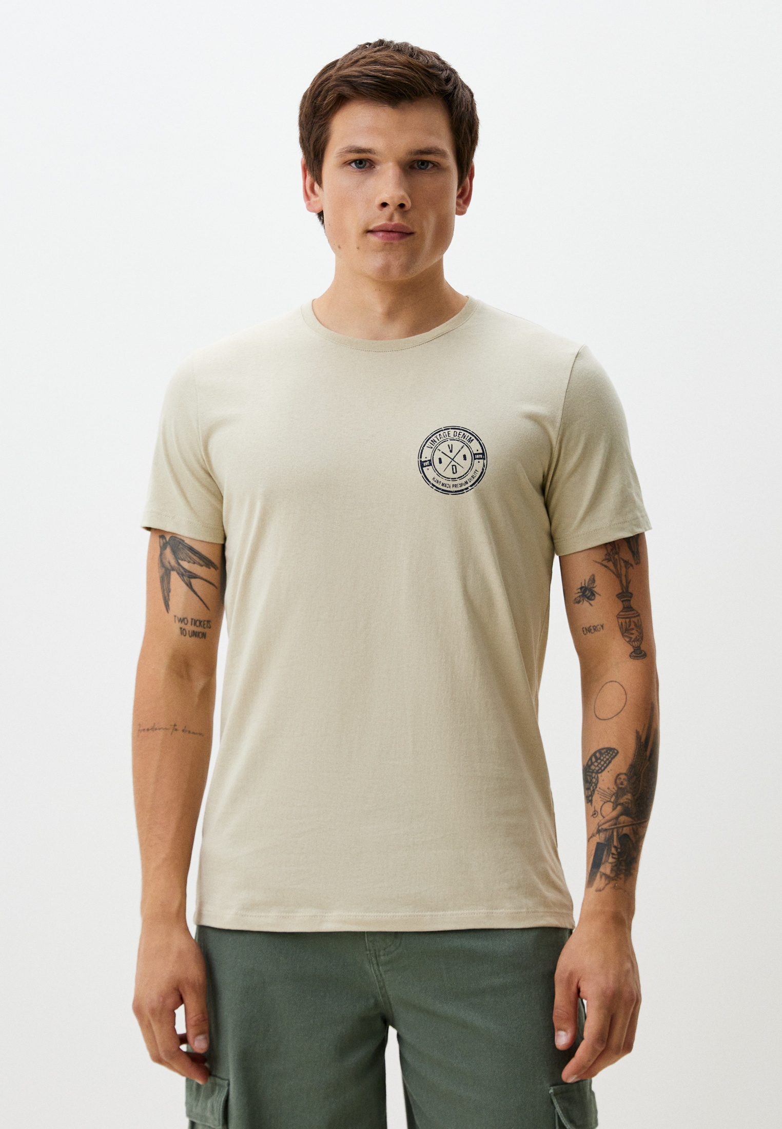 Футболка Fine Joyce, цвет: бежевый, MP002XM258OX — купить в интернет ...