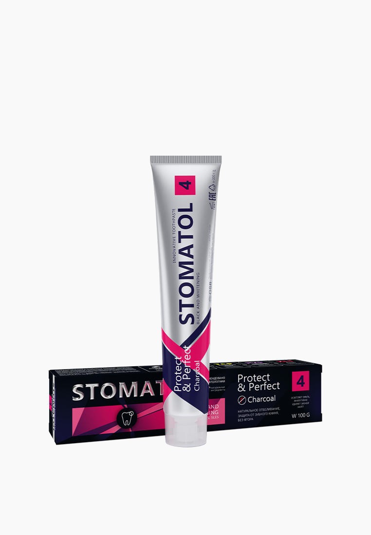 Зубная паста Stomatol Charcoal 100 гр, цвет: черный, MP002XU00260 ...