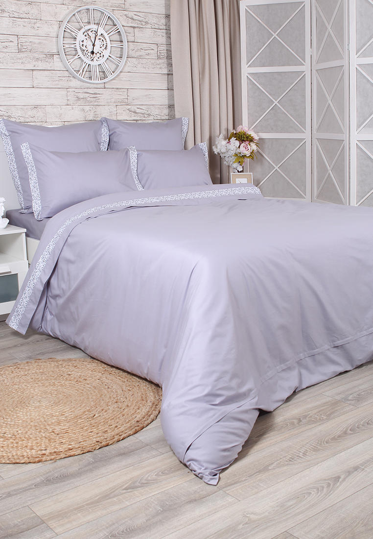 Постельное белье 2-спальное Mona Liza Premium Glamour Lavender сатин ...
