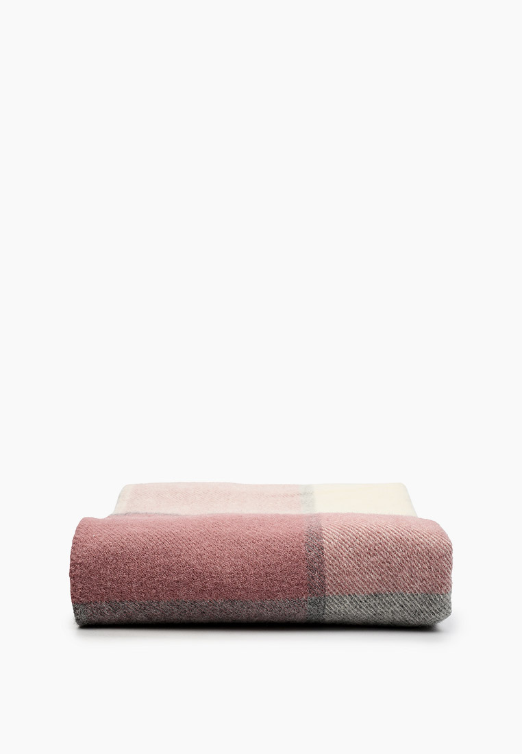 Плед Tweedmill Lifestyle - Block Check - Dusky Pink, 150x176 см, цвет