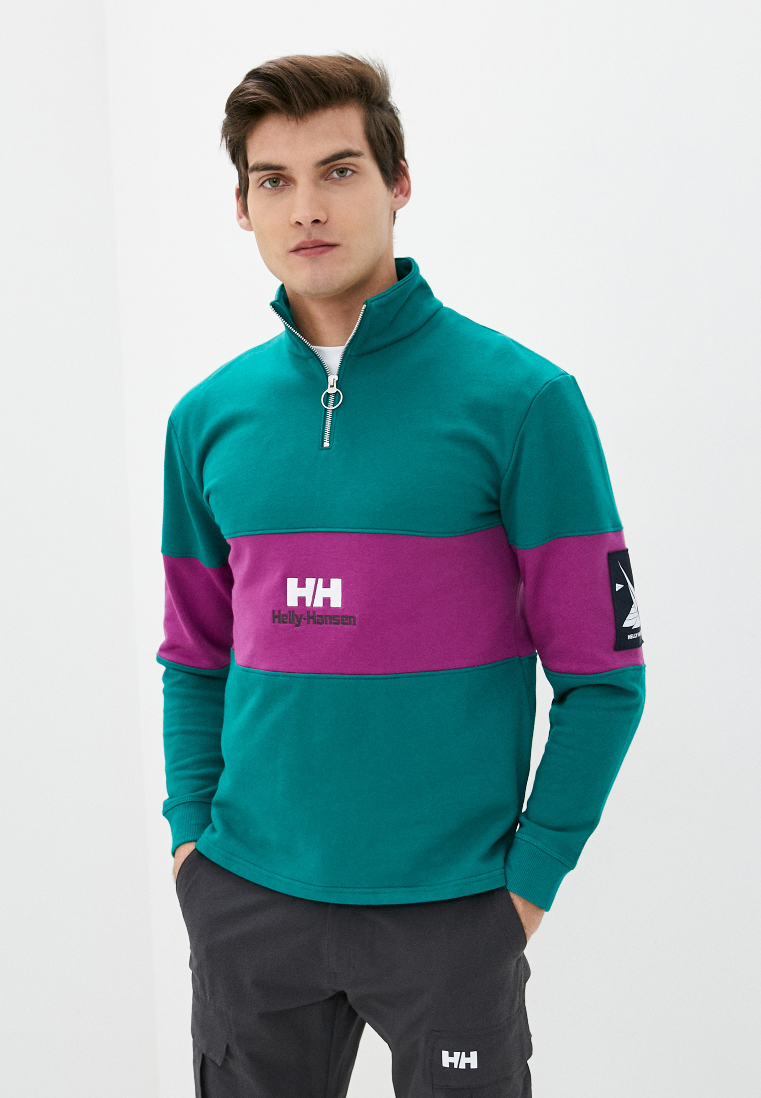 Олимпийка Helly Hansen YU20 1/2 ZIP SWEAT, цвет: зеленый