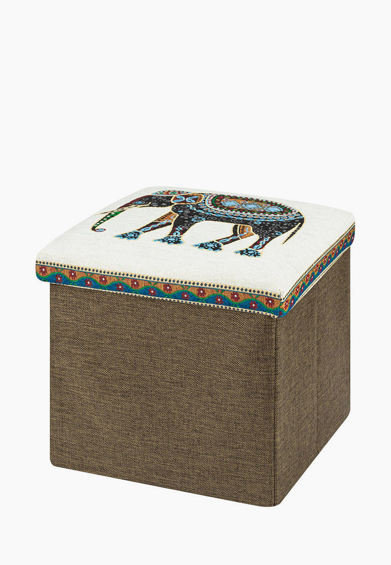 Пуф для хранения El Casa складной с ящиком для хранения, 35х35 см, цвет ...