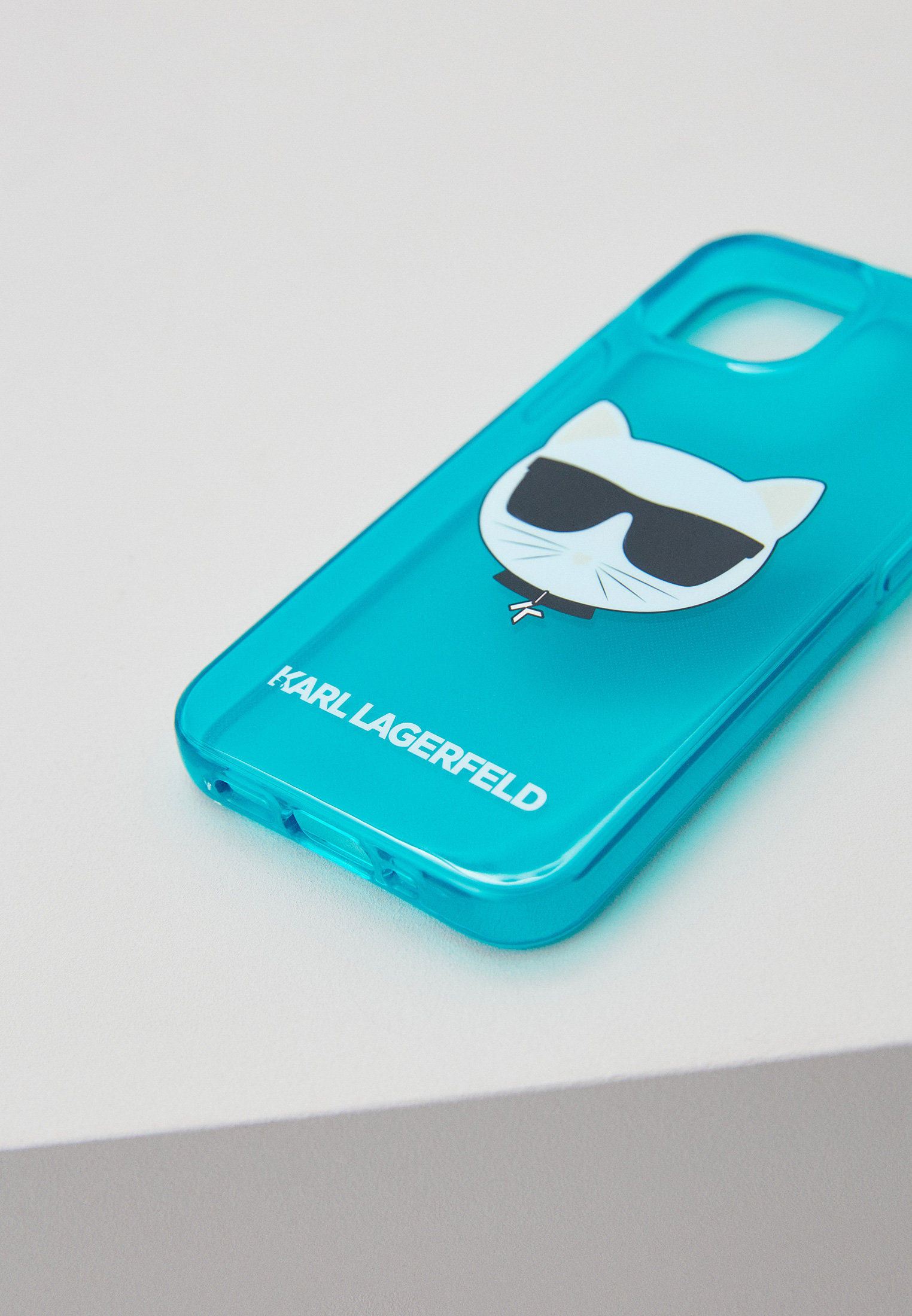 Чехол для iPhone Karl Lagerfeld 13 mini, TPU FLUO Choupette Hard Transp  Blue, цвет: бирюзовый, MP002XU04SU5 — купить в интернет-магазине Lamoda