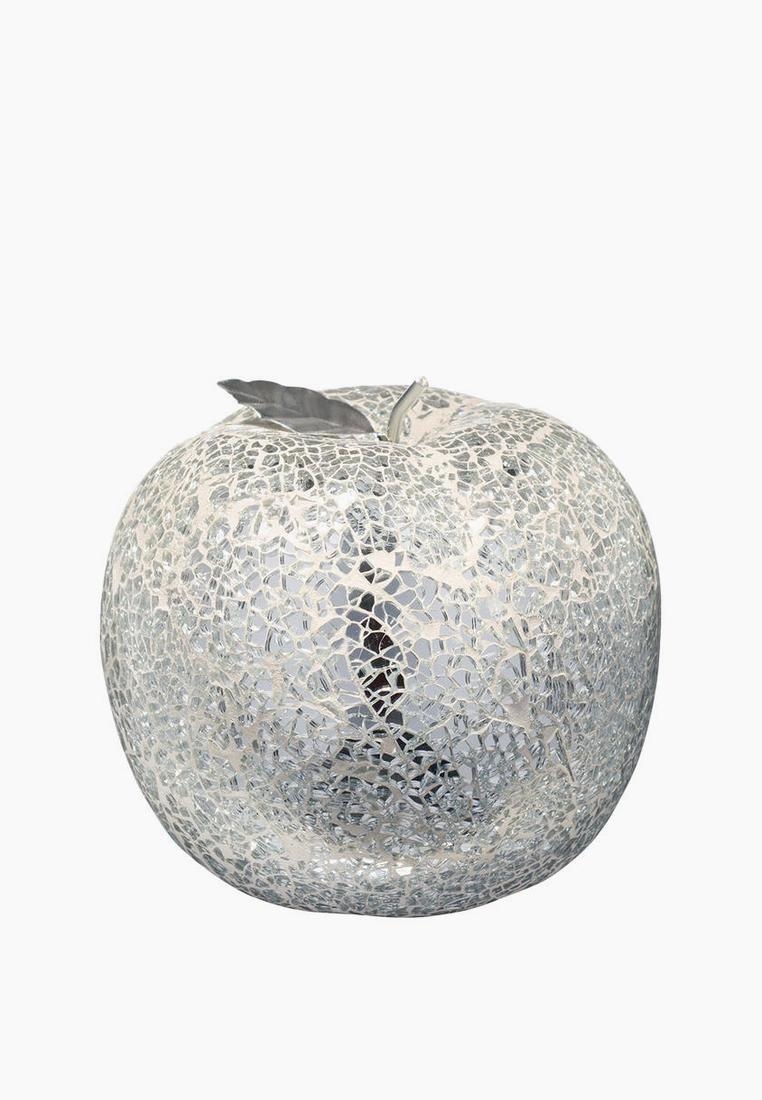 Фигурка декоративная Decogallery Яблоко, цвет: серебряный, MP002XU04TFD ...