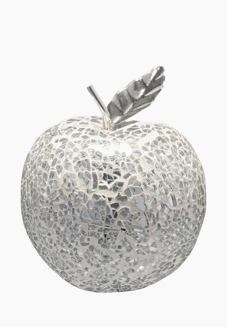 Фигурка декоративная Decogallery Яблоко, цвет: серебряный, MP002XU04TFE ...