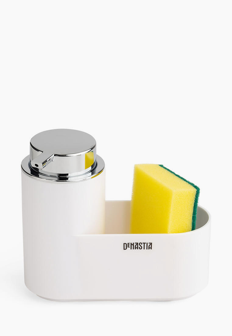 Подставка DeNastia для моющего средства и губки, 400 мл, цвет: белый .